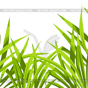 Background with green grass. Beautiful decorative - vector image