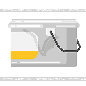 Can of putty for building. Industrial product for - vector clipart