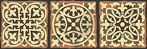 Ancient ceramic tile pattern. Wall or floor texture - vector clipart