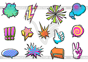 Set of comic speech bubbles signs and symbols. - vector image