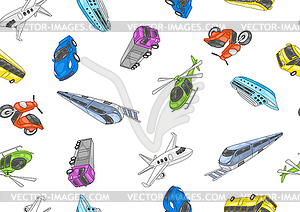 Transportation seamless pattern. Business or - vector clip art