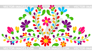 Mexican floral embroidery. Traditional ornament of - vector clipart