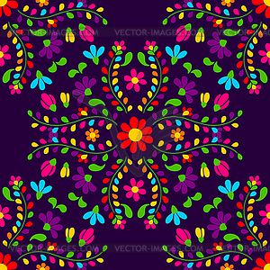 Mexican floral embroidery pattern. Traditional - vector EPS clipart