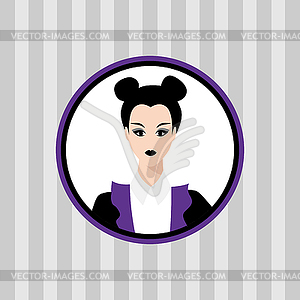Girl in gothic style. Dark dress. Image for - vector clipart