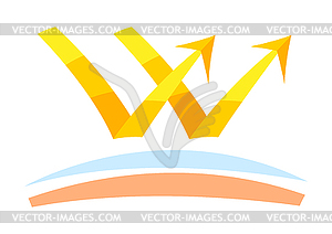 Sun protection . protective sunscreen against - vector image