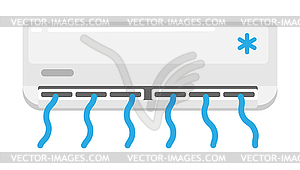 Wall air conditioner. Icon or image for industry an - vector image