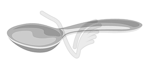 Metal spoon . Cutlery for table setting - vector clipart