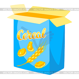 Breakfast cereal package. healthy food - vector image