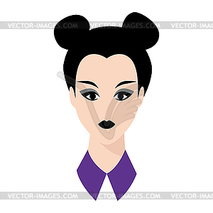 Girl in gothic style. Dark makeup. Image for holida - vector clip art