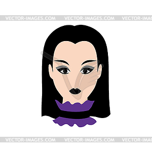 Girl in gothic style. Dark makeup. Image for holida - royalty-free vector clipart