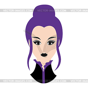 Girl in gothic style. Dark makeup. Image for holida - vector clipart