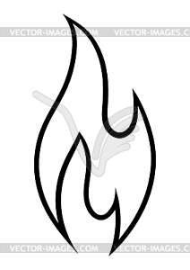 Стилизованный огонь. Декоративный элемент для дизайна - изображение в векторном виде