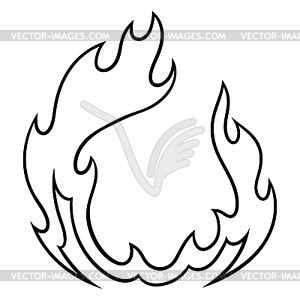 Stylized fire. Decorative element for design - vector image