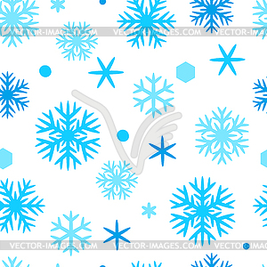Winter pattern with snowflakes. Merry Christmas - vector clipart