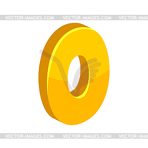 Number one. Image for design in cartoon style - vector clipart