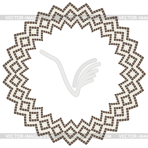 Ancient mosaic frame. Decorative antique stone - vector image