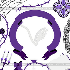 Frame in gothic style. for holiday and party. - vector clip art