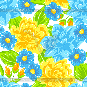 Seamless pattern with flowers. Beautiful bouquet - vector clipart
