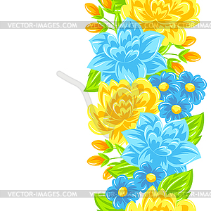 Seamless pattern with flowers. Beautiful bouquet - vector clip art