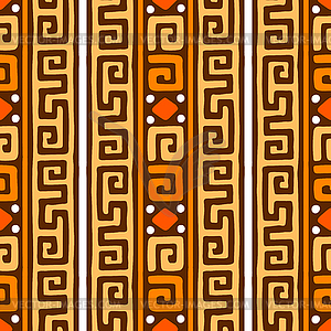 African seamless pattern. Hand stamp printing. - vector image