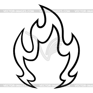 Stylized fire. Decorative element for design - vector image