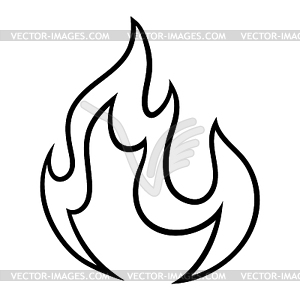 Stylized fire. Decorative element for design - vector clipart