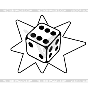 Playing dice . Game craps image. Casino and - vector clipart