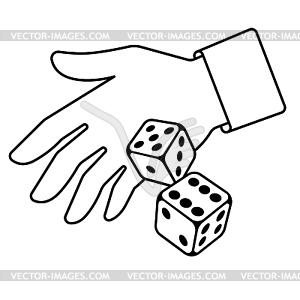 Playing dice . Game craps image. Casino and - vector clipart