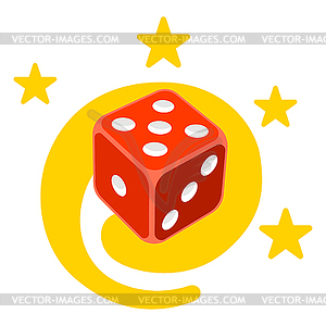 Playing dice . Game craps image. Casino and - vector image