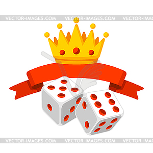 Playing dice . Game craps image. Casino and - vector clip art