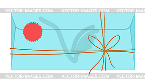 Letter in envelope. Romantic correspondence with - vector image