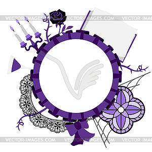 Frame in gothic style. for holiday and party. - vector image