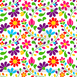 Mexican floral embroidery pattern. Traditional - vector clip art