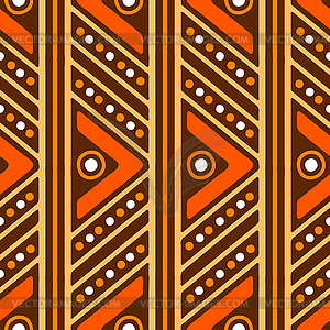 African seamless pattern. Hand stamp printing. - vector clip art