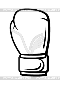 Boxing glove . Box club item. Sport object in - vector clipart