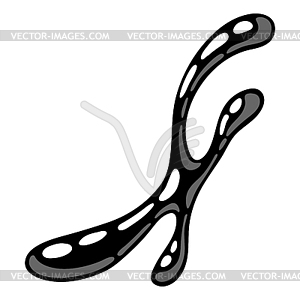 Splattering blotch slime. Toxic mucus smudges stain - vector clipart