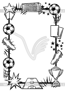 Фон с футбольной символикой. Футбольный клуб  - векторное изображение EPS