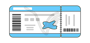 Airplane boarding pass. Travel and tourism item - vector clipart