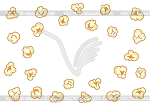 Background with popcorn. snack food in cartoon style - vector clip art