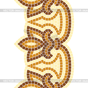 Floral mosaic pattern. Decorative antique stone - vector clipart