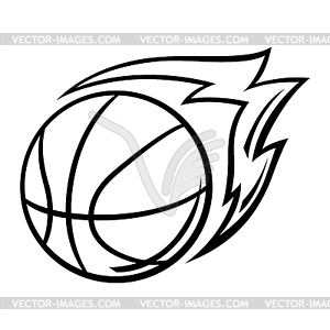 Basketball ball . Sport club item or symbol - royalty-free vector clipart