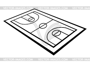 Баскетбольная арена . Предмет или символ спортивного клуба - векторное изображение
