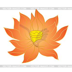 Lotus in oriental style. Chinese and japanese - vector clip art