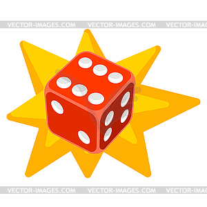 Playing dice . Game craps image. Casino and - vector clip art