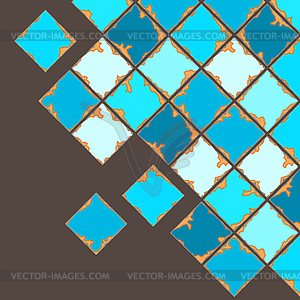 Ancient tile background. Wall or floor texture. - vector clipart