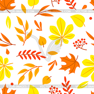 Pattern with autumn leaves. Beautiful decorative - vector clipart / vector image