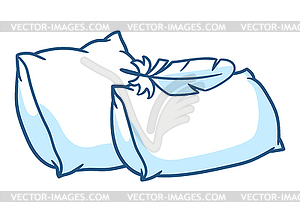 Pillows. Accessories for sleeping and bedding - vector image
