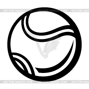 Tennis ball . Sport club item or symbol - vector image