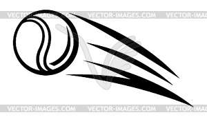 Tennis ball . Sport club item or symbol - vector clipart