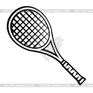 Теннисная ракетка . Предмет или символ спортивного клуба - векторный клипарт EPS